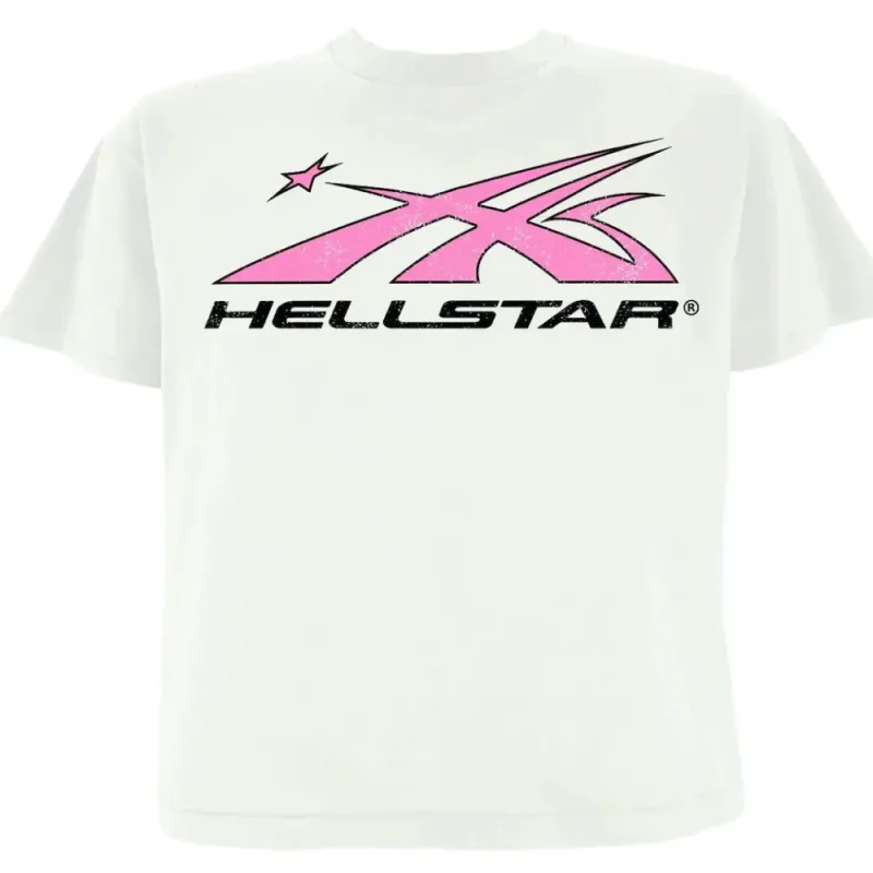 This picture 1 shows Hellstar Sport Logo T-Shirt White from the front side