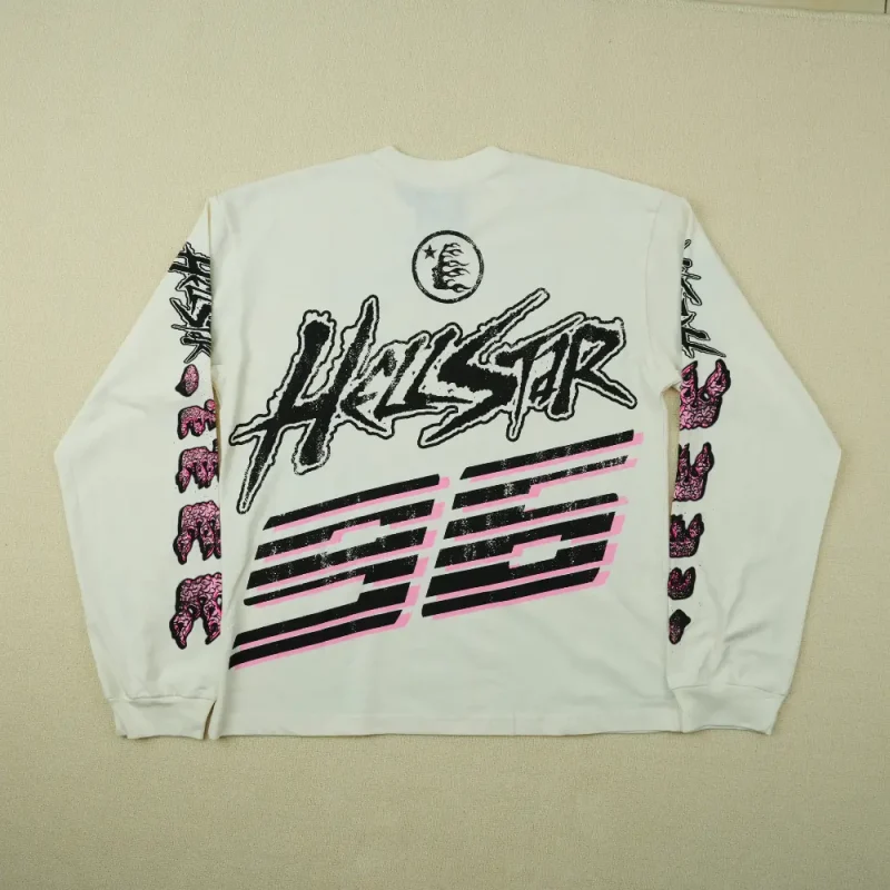 Picture 2 shows Hellstar HellTek L/S Tee - White from the back