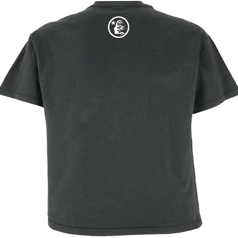 This photo shows Hellstar Eyeball T-Shirt Black from the back side