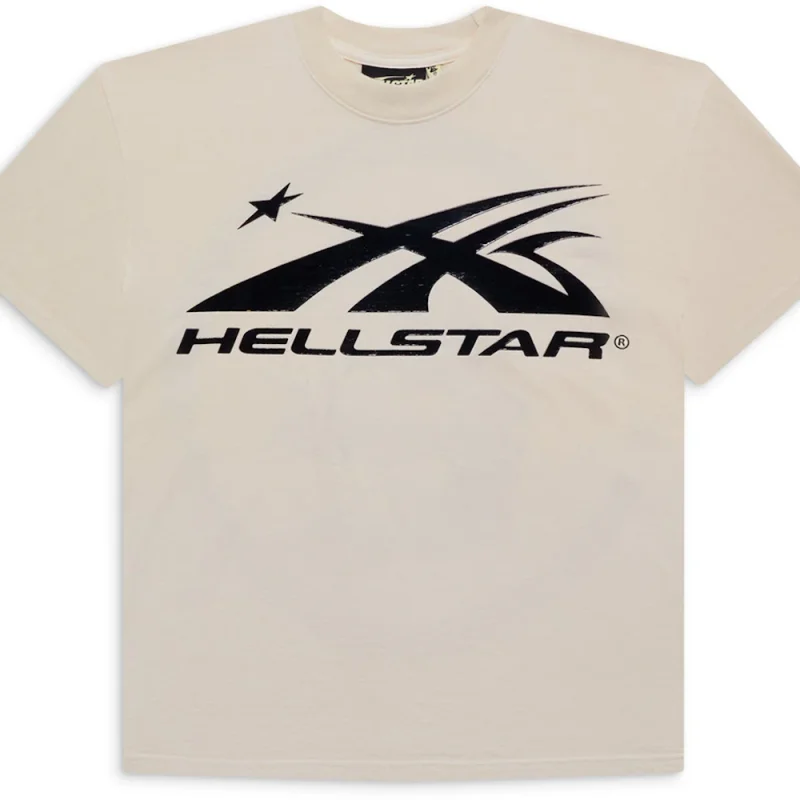 This picture shows Hellstar Sports Core Gel Logo T-shirt White/Black from the front side