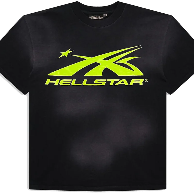 This picture shows Hellstar Sports Core Logo Gel T-shirt Light Green from the front side